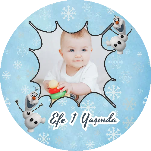 Elsa Temalı yuvarlak Açacak Magneti